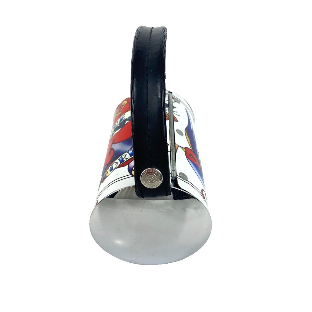 Little Earth Metal Barrel Purse True Love Forever Shoulder Bag Handbag Clutch - Picture 3 of 7
